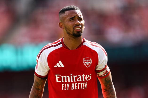 Arsenal gegen Borussia Dortmund, 9. August 2026, London, Emirates Cup: Arsenal gegen Borussia Dortmund – Gabriel Jesus von Arsenal. Foto: Jacques Feeney. Abseits. London, Großbritannien  Copyright: xJacquesxFeeneyx xOffsidexOffside