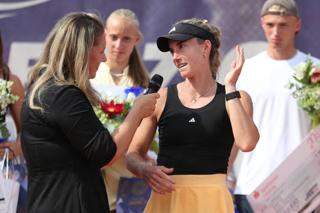 Leipzig Open 2026, ITF Final: Ida Wobker vs. Irene Burillo, August 9, 2026—Irene Burillo of Spain (ESP) during an interview before the award ceremony at the Leipzig Open 2026, ITF World Tennis Tour, August 9, 2026, at the Leipzig Tennis Club 1990 on the Sportforum Nordanlage grounds Copyright: xBEAUTIFULxSPORTS JanxKaeferx