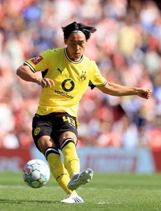 Takato Yamamoto of Borussia Dortmund Arsenal v Borussia Dortmund, Pre Season Friendly, Football, Emirates Stadium, London, UK - 09 Aug 2026London Emirates Stadium United Kingdom EDITORIAL USE ONLY No use with unauthorised audio, video, data, fixture lists, club league logos or live services. Online in-match use limited to 120 images, no video emulation. No use in betting, games or single club league player publications. Copyright: xGeorgexTewkesbury Shutterstockx 17051143cc
