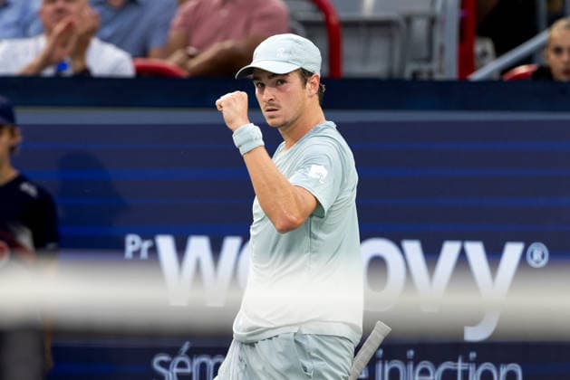 August 9, 2026, Montreal, Quebec, Canada: JOAO FONSECA (22) from Brazil reaction in match against Ben Shelton (5) from USA in round of 16 at Canadian Open at IGA stadium in Montreal, Quebec, Canada on 2026-08-09 Montreal Canada - ZUMAl189 20260809_zsp_l189_123 Copyright: xYannickxLegarex