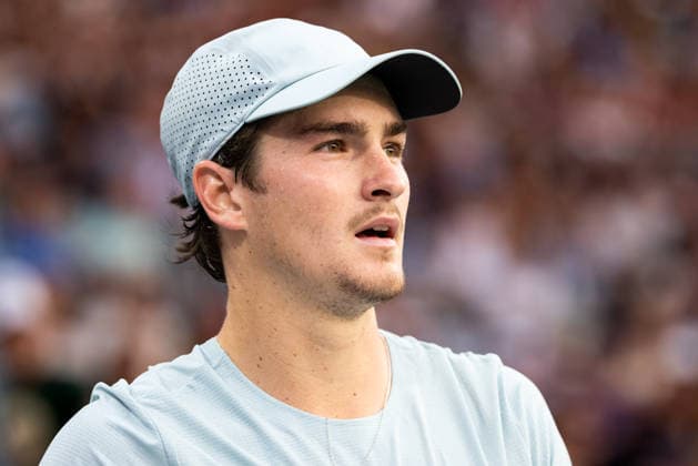 August 9, 2026, Montreal, Quebec, Canada: JOAO FONSECA (22) from Brazil in match against Ben Shelton (5) from USA in round of 16 at Canadian Open at IGA stadium in Montreal, Quebec, Canada on 2026-08-09 Montreal Canada - ZUMAl189 20260809_zsp_l189_129 Copyright: xYannickxLegarex