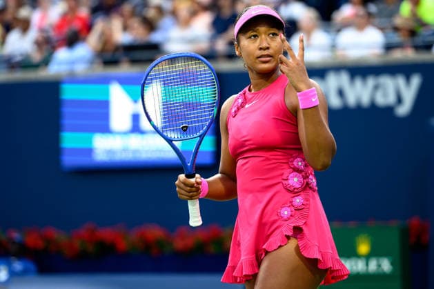 August 9, 2026, Toronto, Ontario, Canada: NAOMI OSAKA of Japan is seen during her round-of-16 match against Leylah Fernandez of Canada at the National Bank Open, part of the Hologic WTA, Tennis Damen Tour at Sobeys Stadium. Osaka defeated Fernandez 6-4, 6-4 to advance to the quarterfinals. Toronto Canada - ZUMAr228 20260809_znp_r228_033 Copyright: xVasiliyxRyabykhx