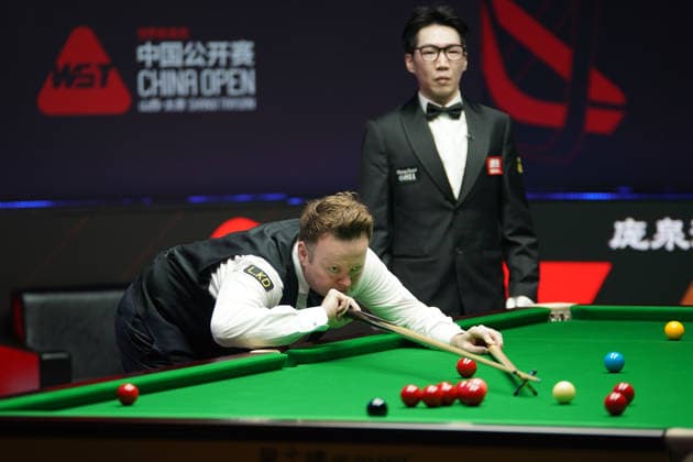TAIYUAN, CHINA - AUGUST 09: Shaun Murphy of England plays a shot in the first round match against Matthew Selt of England on day 2 of the 2026 World Snooker Tour China Open at Taiyuan Binhe Sports Center on August 9, 2026 in Taiyuan, Shanxi Province of China.  Copyright: xTaixChengzhex 111659004955