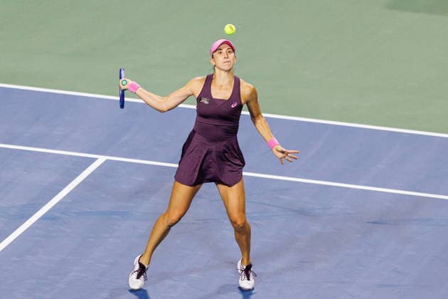 August 9, 2026, Toronto, On, Canada: Belinda Bencic of Switzerland returns the ball from Alexandra Eala of the Philippines during round of 16 National Bank Open Tennis action in Toronto, on Sunday, Aug. 9, 2026. Canada News - August 9, 2026  - ZUMAc35_ 20260809_zaf_c35_156 Copyright: xKeitoxNewmanx