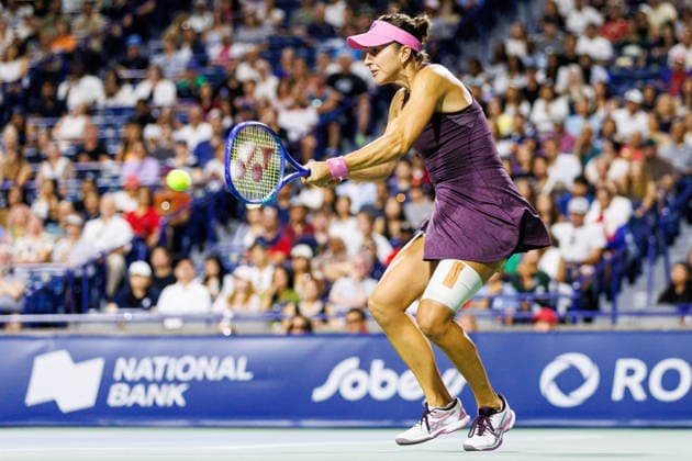August 9, 2026, Toronto, On, Canada: Belinda Bencic of Switzerland returns the ball from Alexandra Eala of the Philippines during round of 16 National Bank Open Tennis action in Toronto, on Sunday, Aug. 9, 2026. Canada News - August 9, 2026  - ZUMAc35_ 20260809_zaf_c35_167 Copyright: xKeitoxNewmanx