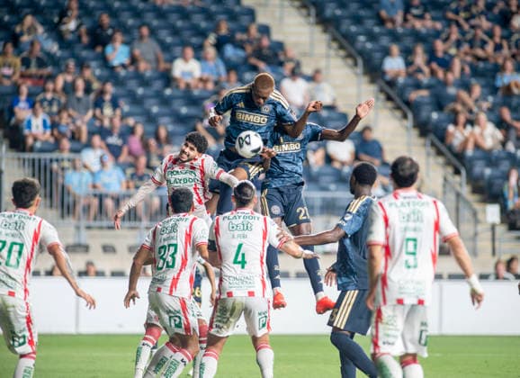 August 9, 2026, Chester, Pennsylvania, United States: Philadelphia Union in action against Club Necaxa during the Leagues Cup match at Subaru Park in Chester PA Chester United States - ZUMArf1_ 20260809_zaf_rf1_019 Copyright: xRickyxFitchettx