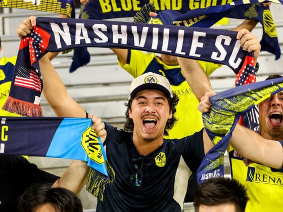 Leagues Cup 2026: Atletico De San Luis Vs Nashville SC AUG 09 August 9, 2026: A passionate fan holds up a team scarf while celebrating after winning a Leagues Cup match between Atletico de San Luis and Nashville SC at Geodis Park in Nashville, TN. Stephen Furst CSM (Credit Image: Â Stephen Furst Cal Media) Nashville Tn United States of America EDITORIAL USE ONLY Copyright: xx ZUMA-20260809_zma_c04_109.jpg StephenxFurstx csmphotothree510415