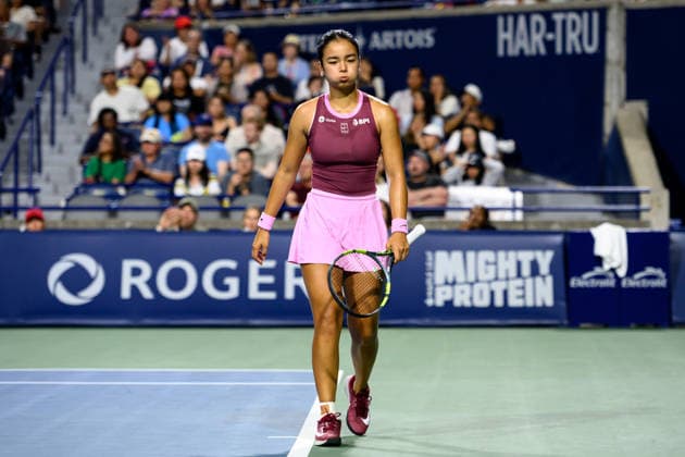 August 9, 2026, Toronto, Ontario, Canada: ALEXANDRA EALA of Philippines is seen during her round-of-16 match against Belinda Bencic of Switzerland at the National Bank Open, part of the Hologic WTA, Tennis Damen Tour at Sobeys Stadium. Tennis 2026: WTA 1000 National Bank Open Presented By Rogers.  - ZUMAr228 20260809_znp_r228_053 Copyright: xVasiliyxRyabykhx
