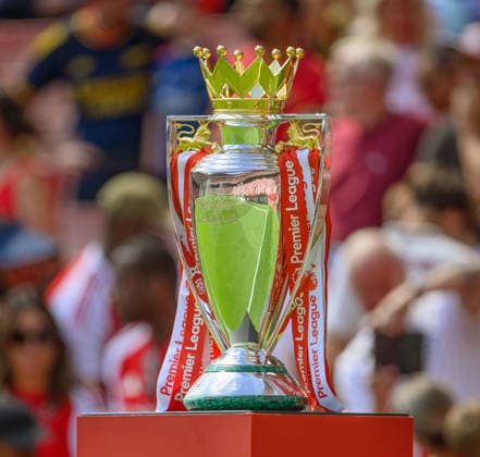 09 August 2026 - Arsenal v Borussia Dortmund - Emirates Stadium - London. Arsenal v Borussia Dortmund - Emirates Stadium - London. The Premier League Trophy. Picture : Mark Pain LONDON England  Copyright: xMarkxPainx