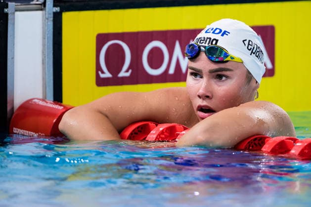 August 10, 2026: Sandra Maria Balto of Norway after competing in the women’s 100-meter freestyle swimming heats on the eleventh day of the 2026 European Aquatics Championships on August 10, 2026 in Saint Denis. Photo by Joel Marklund. BILDBYRAN code JM JM0838 bbeng swimming 2026 European Aquatics Championships Women s Norway  Copyright: JOELxMARKLUND BB260810JM021