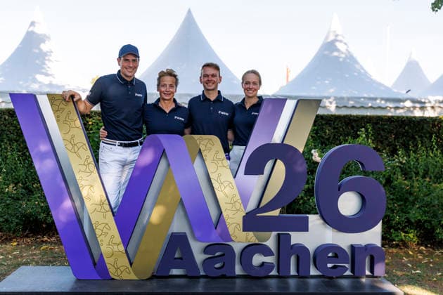 2026 FEI World Championships in Aachen, AACHEN FEI World Championships 2026 Team Germany: Katharina Hemmer (GER), Raphael Netz (GER), Frederic Wandres (GER), Isabell Werth (GER) – 1st Horse Inspection, Dressage, Aachen, Soers Equestrian Stadium, August 10, 2026