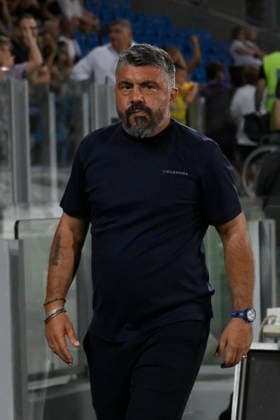 Lazio™s head coach Gennaro Gattuso during the 2026 2027 season pre-season friendly football match between Frosinone and SS Lazio at the Benito Stirpe stadium in Frosinone Italy - Sunday, August 09, 2026 - Soccer ( Photo by Fabrizio Corradetti LaPresse )  Copyright: xFabrizioxCorradetti LaPressex