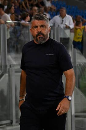 Lazio™s head coach Gennaro Gattuso during the 2026 2027 season pre-season friendly football match between Frosinone and SS Lazio at the Benito Stirpe stadium in Frosinone Italy - Sunday, August 09, 2026 - Soccer ( Photo by Fabrizio Corradetti LaPresse )  Copyright: xFabrizioxCorradetti LaPressex
