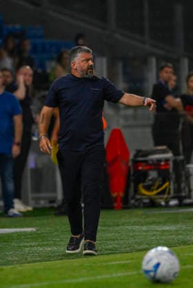 Lazio™s head coach Gennaro Gattuso during the 2026 2027 season pre-season friendly football match between Frosinone and SS Lazio at the Benito Stirpe stadium in Frosinone Italy - Sunday, August 09, 2026 - Soccer ( Photo by Fabrizio Corradetti LaPresse )  Copyright: xFabrizioxCorradetti LaPressex