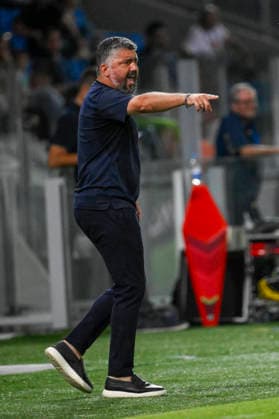 Lazio™s head coach Gennaro Gattuso during the 2026 2027 season pre-season friendly football match between Frosinone and SS Lazio at the Benito Stirpe stadium in Frosinone Italy - Sunday, August 09, 2026 - Soccer ( Photo by Fabrizio Corradetti LaPresse )  Copyright: xFabrizioxCorradetti LaPressex