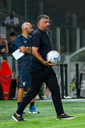 Lazio™s head coach Gennaro Gattuso during the 2026 2027 season pre-season friendly football match between Frosinone and SS Lazio at the Benito Stirpe stadium in Frosinone Italy - Sunday, August 09, 2026 - Soccer ( Photo by Fabrizio Corradetti LaPresse )  Copyright: xFabrizioxCorradetti LaPressex