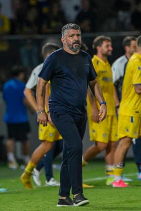 Lazio™s head coach Gennaro Gattuso during the 2026 2027 season pre-season friendly football match between Frosinone and SS Lazio at the Benito Stirpe stadium in Frosinone Italy - Sunday, August 09, 2026 - Soccer ( Photo by Fabrizio Corradetti LaPresse )  Copyright: xFabrizioxCorradetti LaPressex