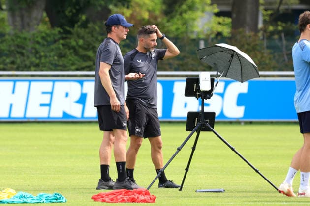 August 10, 2026, Germany, Soccer, 2. Bundesliga, 2026–2027 Season, Sportforum, Hertha BSC, Head Coach Stefan Leitl (Hertha BSC Berlin), Fitness Coach Hendrik Kuchno (Hertha BSC Berlin, 2nd Division). DFB and DFL regulations prohibit any use of photographs as image sequences and or quasi-video. Berlin Sportforum, Berlin, Germany Copyright: xNordphotox xEnglerx
