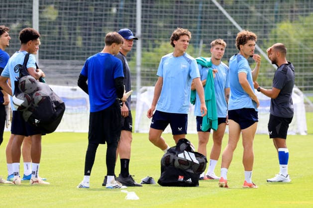 August 10, 2026, GER, Soccer, 2. Bundesliga, 2026–2027 season, Sportforum, Hertha BSC, Hertha player group training session. DFB and DFL regulations prohibit any use of photographs as image sequences and or quasi-video. Berlin Sportforum, Berlin, Germany Copyright: xNordphotox xEnglerx