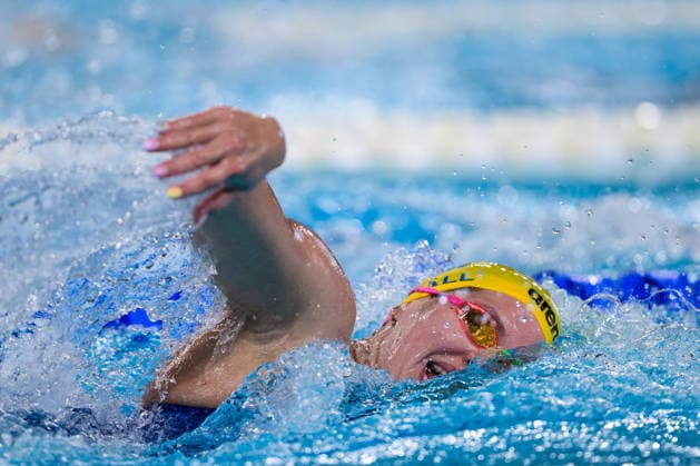August 10, 2026: Thilda Häll of Sweden competes in the women’s 800-meter freestyle swimming heats during day eleven of the 2026 European Aquatics Championships on August 10, 2026 in Saint-Denis. Photo by Joel Marklund, BILDBYRAN, code JM JM0838 bbeng swimming 2026 European Aquatics Championships EMA women Sweden  Copyright: JOELxMARKLUND BB260810JM054