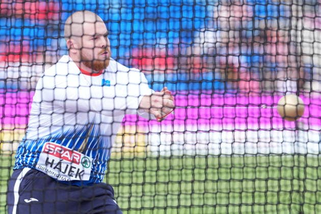 European Athletics Championships, Birmingham, United Kingdom, August 10, 2026. Patrik Hajek of the Czech Republic during the hammer throw qualifying round. (CTKxPhoto JaroslavxSvoboda) CTKPhotoP2026081002805  CTKPhotoP2026081002805