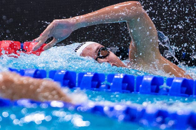 August 10, 2026: Hanne Stamnesfet Naess of Norway competes in the women’s 800-meter freestyle swimming heats during day eleven of the 2026 European Aquatics Championships on August 10, 2026 in Saint-Denis. Photo by Joel Marklund. BILDBYRAN code JM JM0838 bbeng swimming 2026 European Aquatics Championships women s Norway  Copyright: JOELxMARKLUND BB260810JM114