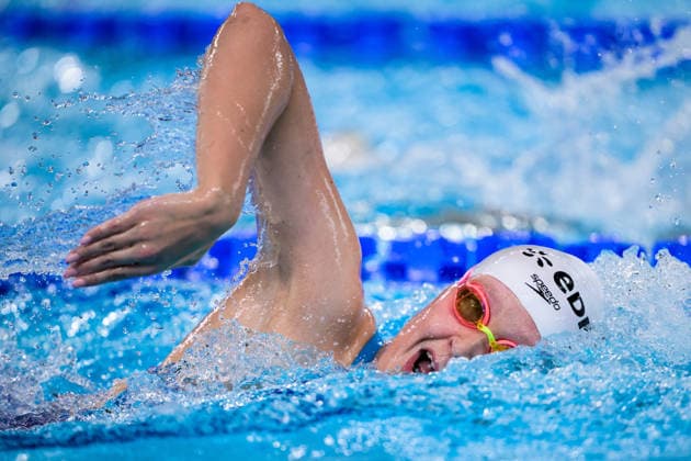 August 10, 2026: Malla Hämäläinen of Finland competes in the women’s 800-meter freestyle swimming heats during day eleven of the 2026 European Aquatics Championships on August 10, 2026 in Saint-Denis. Photo by Joel Marklund. BILDBYRAN code JM JM0838 bbeng swimming 2026 European Aquatics Championships EM women Finland  Copyright: JOELxMARKLUND BB260810JM115