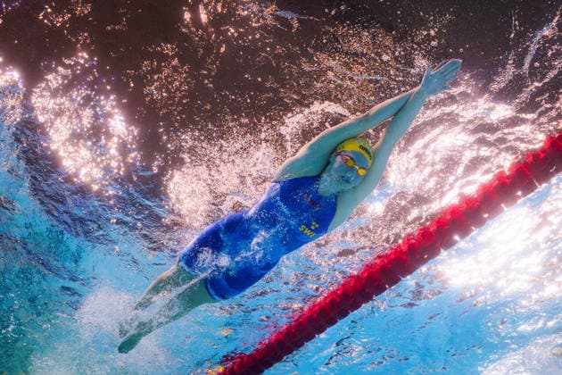 August 10, 2026: Thilda Häll of Sweden competes in the women’s 800-meter freestyle swimming heats during day eleven of the 2026 European Aquatics Championships on August 10, 2026 in Saint-Denis. Photo by Joel Marklund, BILDBYRAN, code JM JM0838 bbeng swimming 2026 European Aquatics Championships women s Sweden  Copyright: JOELxMARKLUND BB260810JM129