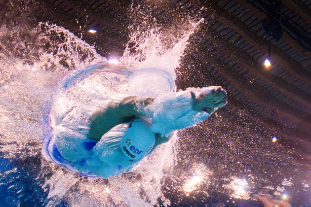 August 10, 2026: Sandra Maria Balto of Norway competes in the women’s 100-meter freestyle swimming heats during day eleven of the 2026 European Aquatics Championships on August 10, 2026 in Saint Denis. Photo by Joel Marklund. BILDBYRAN code JM JM0838 bbeng swimming 2026 European Aquatics Championships women s Norway  Copyright: JOELxMARKLUND BB260810JM134