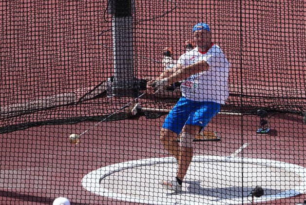 European Athletics Championships, Birmingham, United Kingdom, August 10, 2026. Volodymyr Myslyvcuk of the Czech Republic during the hammer throw qualifying round. (CTKxPhoto JaroslavxSvoboda) CTKPhotoP2026081003337  CTKPhotoP2026081003337