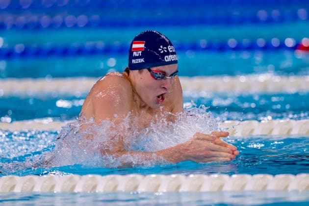 France, Paris, Centre Aquatique Olympique Metropole du Grand Paris, August 10, 2026, European Aquatics Championships – Artistic Swimming, Day 11, Morning Session, Philipp Rizek of Austria, Photo by Eibner Pressefoto Tino Henschel, European Aquatics Championships – Artistic Swimming, Day 11, Morning Session, Paris Copyright: xEibnerxPressefotox