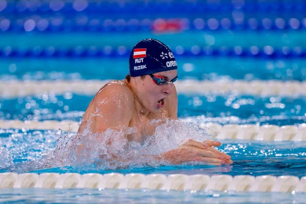France, Paris, Centre Aquatique Olympique Metropole du Grand Paris, August 10, 2026, European Aquatics Championships – Artistic Swimming, Day 11, Morning Session, Philipp Rizek of Austria, Photo by Eibner Pressefoto Tino Henschel, European Aquatics Championships – Artistic Swimming, Day 11, Morning Session, Paris Copyright: xEibnerxPressefotox