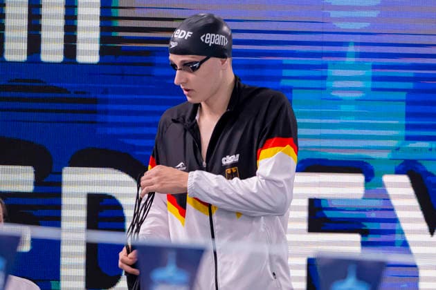 France, Paris, Centre Aquatique Olympique Metropole du Grand Paris, August 10, 2026, European Aquatics Championships – Artistic Swimming, Day 11, Morning Session, Finn Hammer of Germany, Photo by Eibner Pressefoto Tino Henschel, European Aquatics Championships – Artistic Swimming, Day 11, Morning Session, Paris Copyright: xEibnerxPressefotox