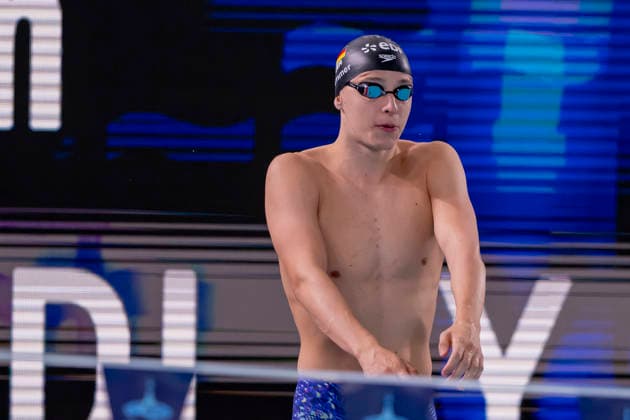 France, Paris, Centre Aquatique Olympique Metropole du Grand Paris, August 10, 2026, European Aquatics Championships – Artistic Swimming, Day 11, Morning Session, Finn Hammer of Germany, Photo by Eibner Pressefoto Tino Henschel, European Aquatics Championships – Artistic Swimming, Day 11, Morning Session, Paris Copyright: xEibnerxPressefotox