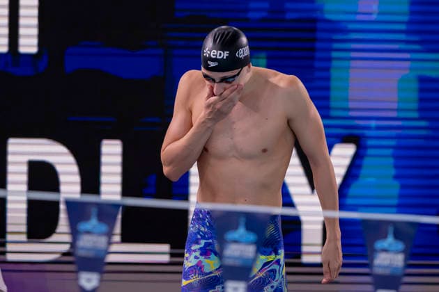 France, Paris, Centre Aquatique Olympique Metropole du Grand Paris, August 10, 2026, European Aquatics Championships – Artistic Swimming, Day 11, Morning Session, Finn Hammer of Germany, Photo by Eibner Pressefoto Tino Henschel, European Aquatics Championships – Artistic Swimming, Day 11, Morning Session, Paris Copyright: xEibnerxPressefotox