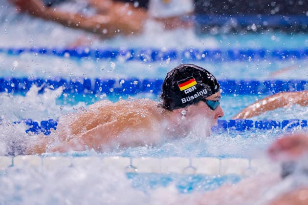 France, Paris, Centre Aquatique Olympique Metropole du Grand Paris, August 10, 2026, European Aquatics Championships – Artistic Swimming, Day 11, Morning Session, Cedric Buessing of Germany, Photo by Eibner Pressefoto Tino Henschel European Aquatics Championships Artistic Swimming, Day 11, Morning Session, Paris Copyright: xEibnerxPressefotox