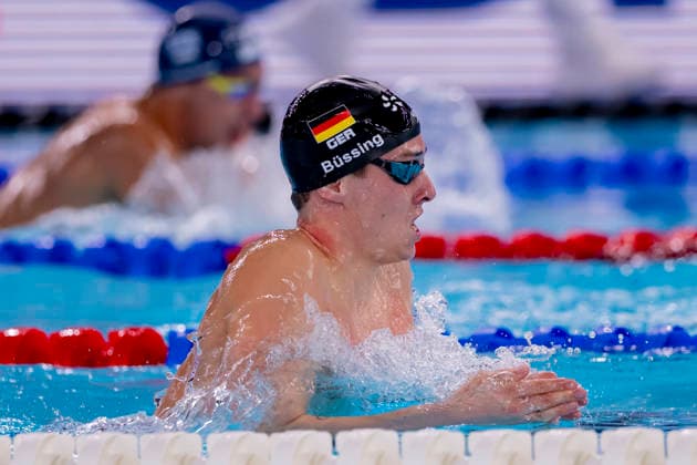 France, Paris, Centre Aquatique Olympique Metropole du Grand Paris, August 10, 2026, European Aquatics Championships—Artistic Swimming, Day 11, Morning Session, Cedric Buessing of Germany, Photo by Eibner Pressefoto Tino Henschel European Aquatics Championships Artistic Swimming, Day 11, Morning Session, Paris Copyright: xEibnerxPressefotox