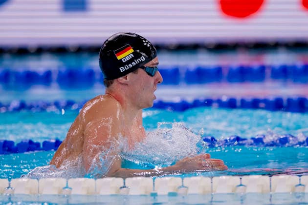 France, Paris, Centre Aquatique Olympique Metropole du Grand Paris, August 10, 2026, European Aquatics Championships—Artistic Swimming, Day 11, Morning Session, Cedric Buessing of Germany, Photo by Eibner Pressefoto Tino Henschel European Aquatics Championships Artistic Swimming, Day 11, Morning Session, Paris Copyright: xEibnerxPressefotox