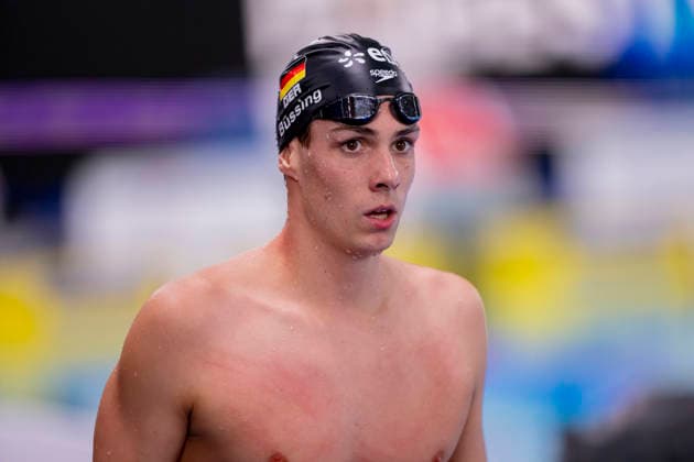 France, Paris, Centre Aquatique Olympique Metropole du Grand Paris, August 10, 2026, European Aquatics Championships—Artistic Swimming, Day 11, Morning Session, Cedric Buessing of Germany, Photo by Eibner Pressefoto Tino Henschel European Aquatics Championships Artistic Swimming, Day 11, Morning Session, Paris Copyright: xEibnerxPressefotox