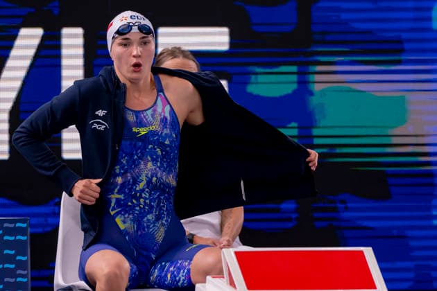 France, Paris, Centre Aquatique Olympique Metropole du Grand Paris, August 10, 2026, European Aquatics Championships – Artistic Swimming, Day 11, Morning Session, Kornelia Fiedkiewicz of Poland, Photo by Eibner Pressefoto Tino Henschel, European Aquatics Championships – Artistic Swimming, Day 11, Morning Session, Paris Copyright: xEibnerxPressefotox