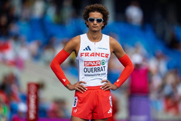 BIRMINGHAM, UNITED KINGDOM - AUGUST 10: Louey Ouerrat of France competes in the Men s 800m during the European Athletics Championships at Alexander Stadium on August 10, 2026 in Birmingham, United Kingdom. England United Kingdom Copyright: xBEAUTIFULxSPORTS TobiasxLacknerx