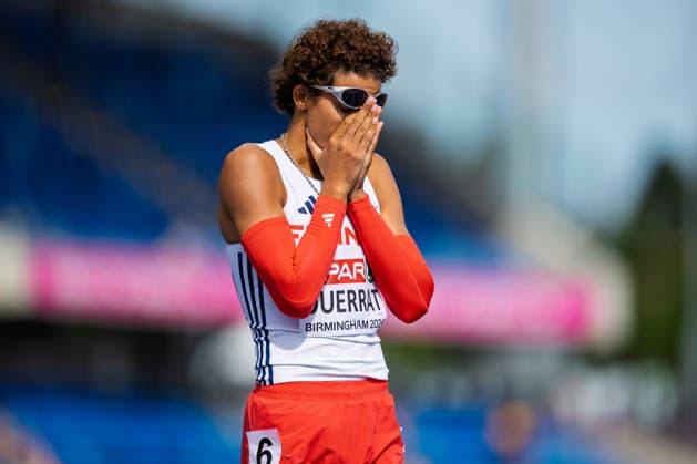 BIRMINGHAM, UNITED KINGDOM - AUGUST 10: Louey Ouerrat of France competes in the Men s 800m during the European Athletics Championships at Alexander Stadium on August 10, 2026 in Birmingham, United Kingdom. England United Kingdom Copyright: xBEAUTIFULxSPORTS TobiasxLacknerx