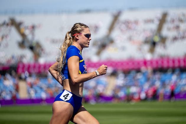 August 10, 2026, GBR, Track and Field, 2026 European Championships, Morning Session, Day 1, Birmingham, Viktoriya Tkachuk (Ukraine), Women s 400-meter hurdles, Heats, Birmingham Alexander Stadium, England, Great Britain Copyright: xNordphoto Memmlerx