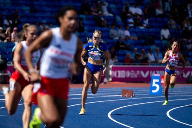 August 10, 2026, GBR, Track and Field, 2026 European Championships, Morning Session, Day 1, Birmingham, Viktoriya Tkachuk (Ukraine), Women s 400-meter hurdles, Heats, Birmingham Alexander Stadium, England, Great Britain Copyright: xNordphoto Memmlerx