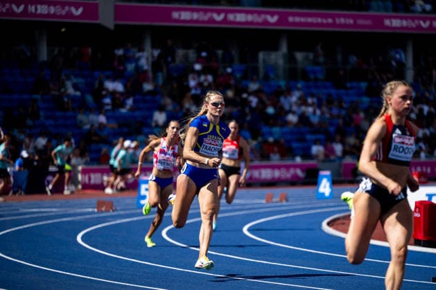 August 10, 2026, GBR, Track and Field, 2026 European Championships, Morning Session, Day 1, Birmingham, Viktoriya Tkachuk (Ukraine), Women s 400-meter hurdles, Heats, Birmingham Alexander Stadium, England, Great Britain Copyright: xNordphoto Memmlerx