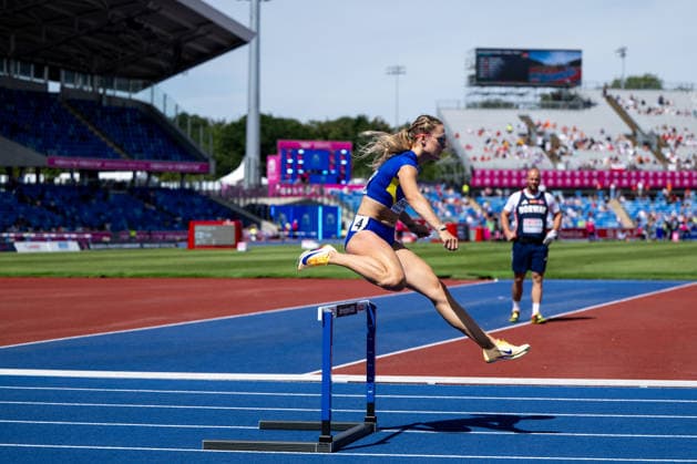 August 10, 2026, GBR, Track and Field, 2026 European Championships, Morning Session, Day 1, Birmingham, Viktoriya Tkachuk (Ukraine), Women s 400-meter hurdles, Heats, Birmingham Alexander Stadium, England, Great Britain Copyright: xNordphoto Memmlerx