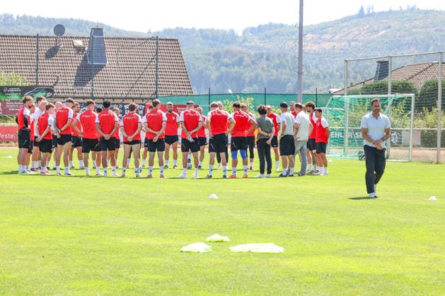 Sportfreunde Siegen Training: Sportfreunde Siegen parted ways with coach Boris Schommers SI on August 9, 2026. Coach Boris Schommers SI said goodbye to the team and is leaving the field. Regional League West, Training, Sportfreunde Siegen, on August 10, 2026, in Mudersbach, Germany