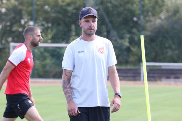 Sportfreunde Siegen Training Session: Interim Coach Marco Beier, SI Soccer Regionalliga West, Training, Sportfreunde Siegen, on August 10, 2026, in Mudersbach, Germany