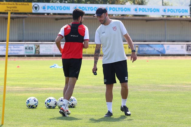 Sportfreunde Siegen Training Session: Interim Coach Marco Beier, SI Re Soccer Regionalliga West, Training, Sportfreunde Siegen, on August 10, 2026, in Mudersbach, Germany