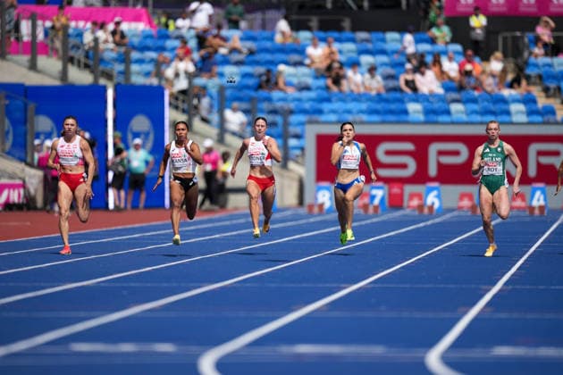 ATHLETICS - European Athletics Championships BIRMINGHAM,ENGLAND,10.AUG.26 - ATHLETICS - European Athletics Championships, 100m, Women. Image shows Magdalena Lindner (AUT).  GEPAxpictures xRanjithxKumar